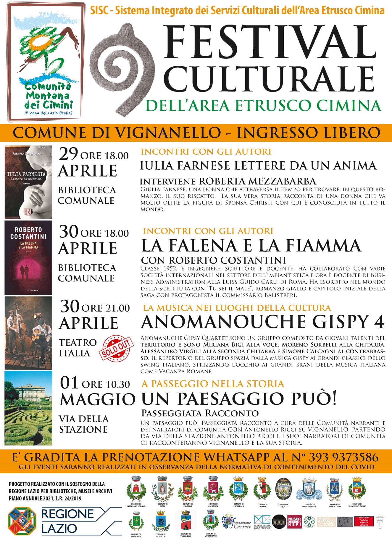 Festival Culturale dell'Area Etrusco Cimina. Vignanello.