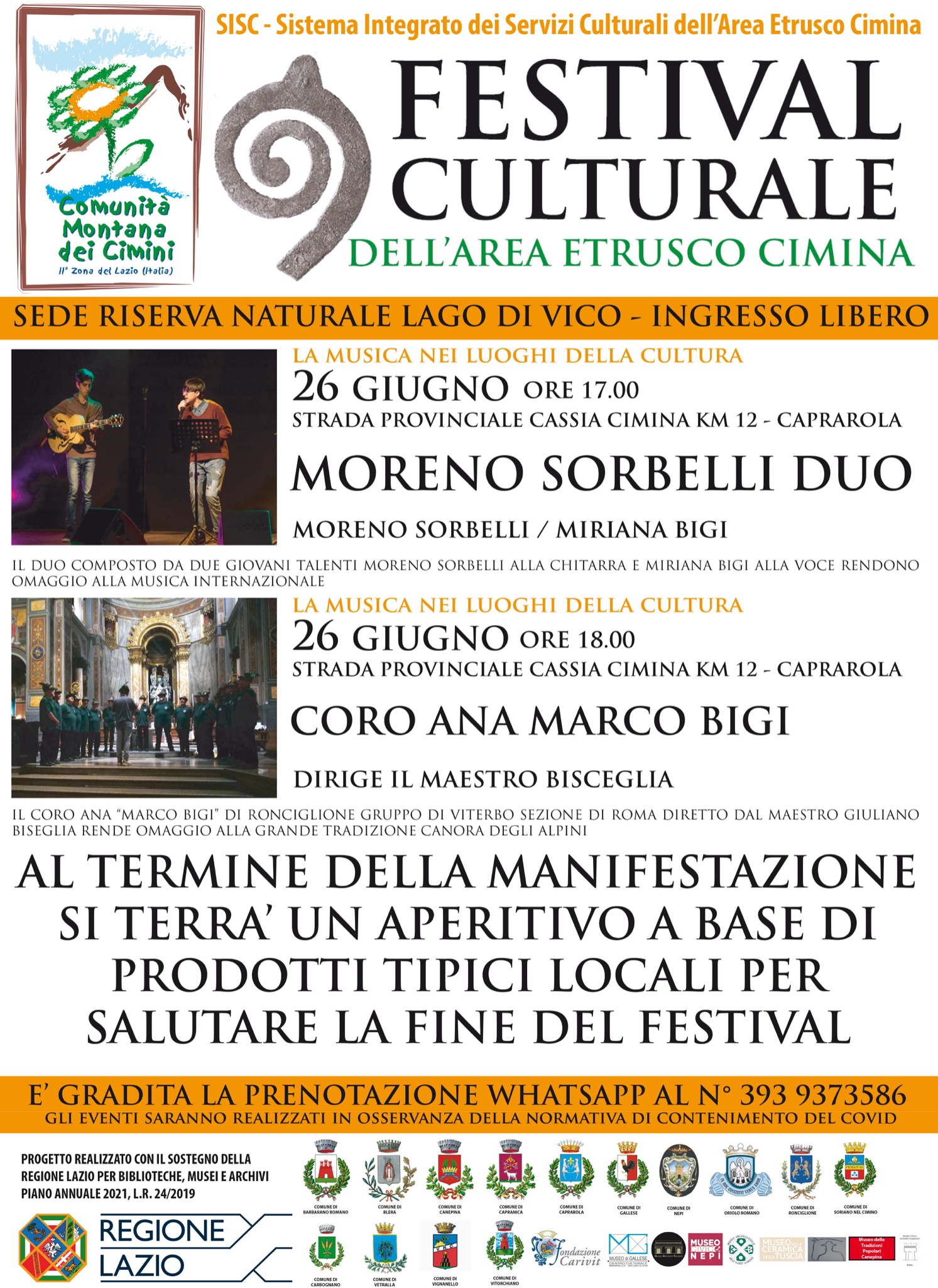 Festival Culturale dell'Area Etrusco Cimina - Riserva Naturale Lago di Vico