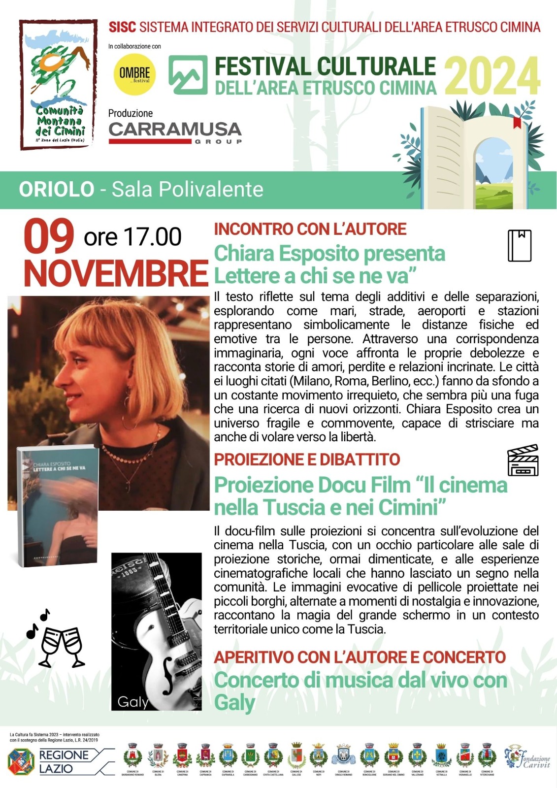 FESTIVAL CULTURALE DELL'AREA ETRUSCO CIMINA 2024 - ORIOLO ROMANO - 9 NOVEMBRE