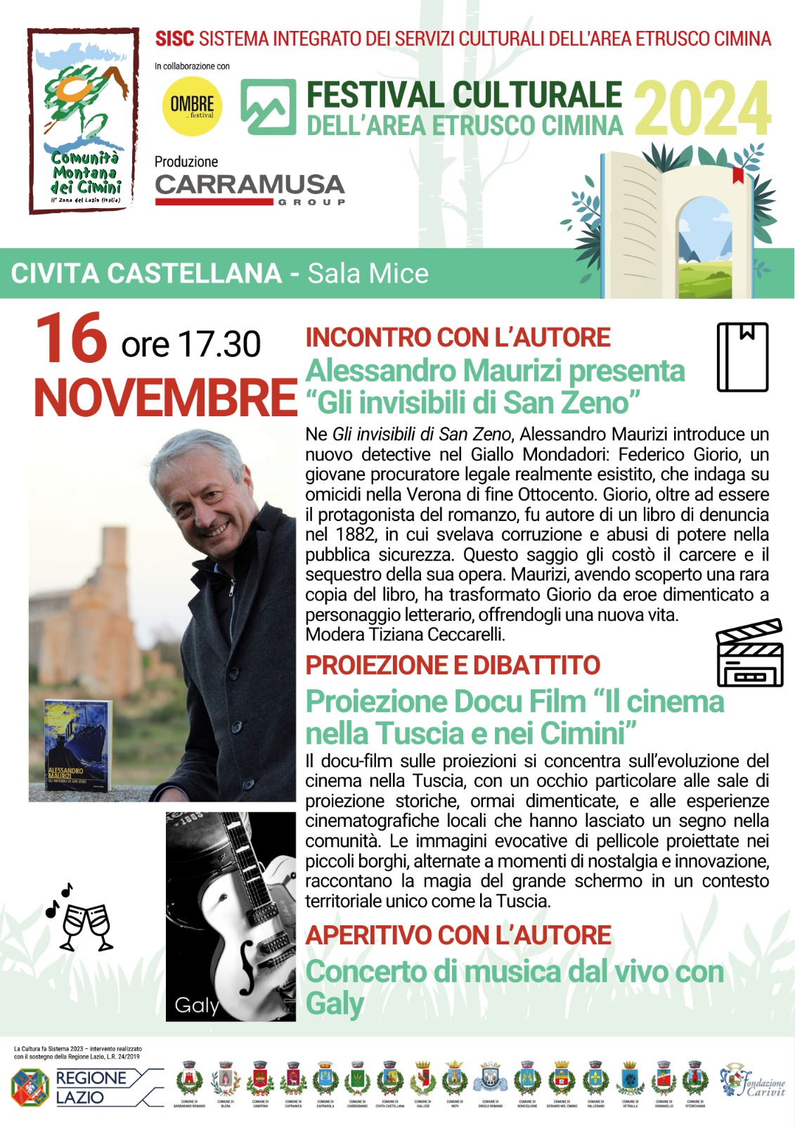 FESTIVAL CULTURALE DELL'AREA ETRUSCO CIMINA 2024 - CIVITA CASTELLANA 16 NOVEMBRE