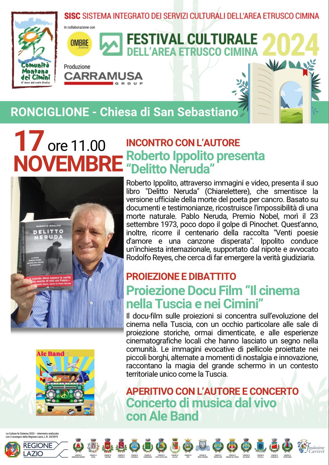 FESTIVAL CULTURALE DELL'AREA ETRUSCO CIMINA 2024 - RONCIGLIONE - 17 NOVEMBRE